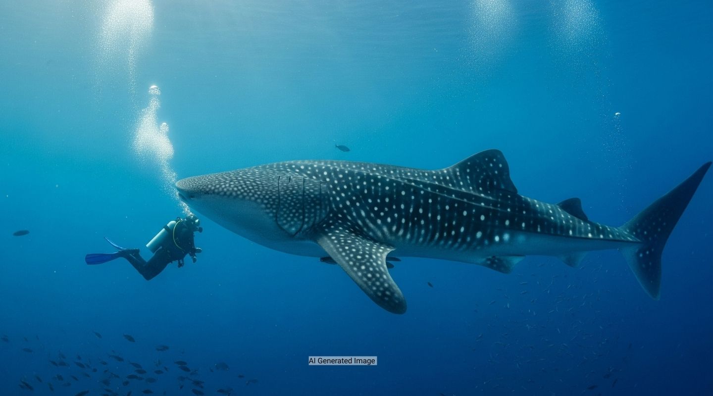 Diving with the whale shark